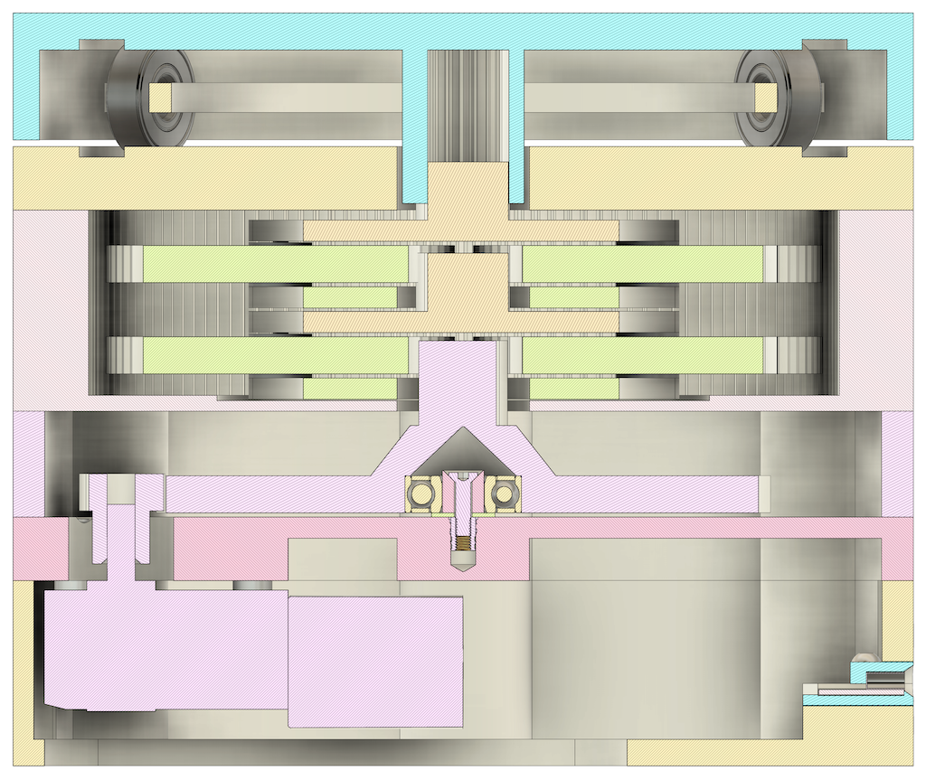 rotating plant stand cross section
